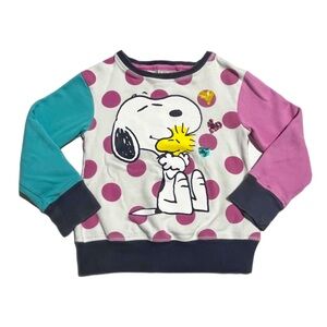 Next UK X Peanuts color block sweatshirt 6 years